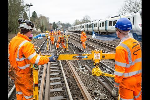 Network Rail completed the renewal of Earlswood Junction on the Brighton Main Line overnight and at weekends between February 24 and March 18.